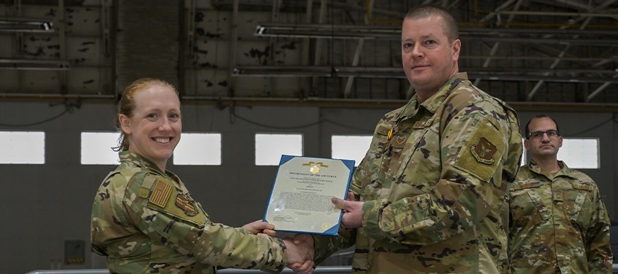 Steve Skelton, an ACRT consulting utility forester, was recently recognized for his heroism by the Air Force.